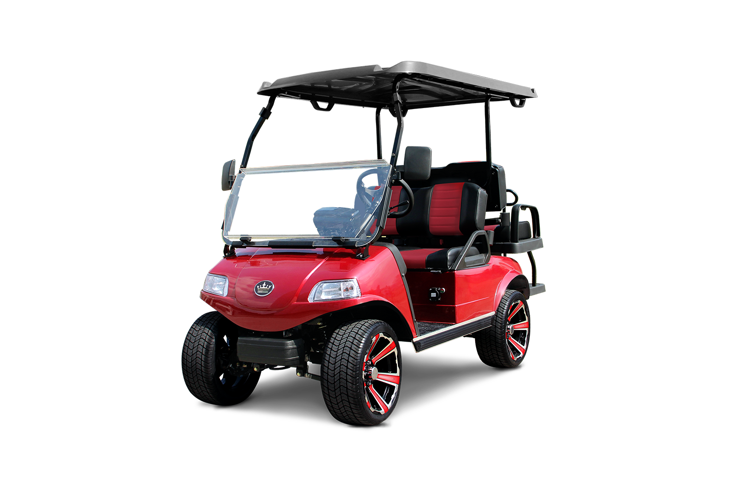 "plamenco-red classic 4 golf cart"